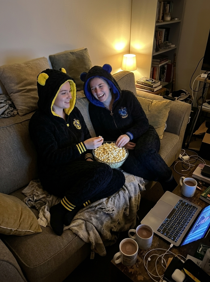 Movie night on the couch